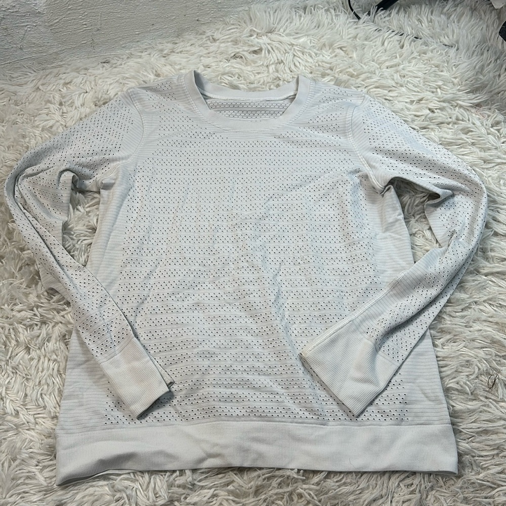 Lululemon Breeze By Long Sleeve *Squad White / White